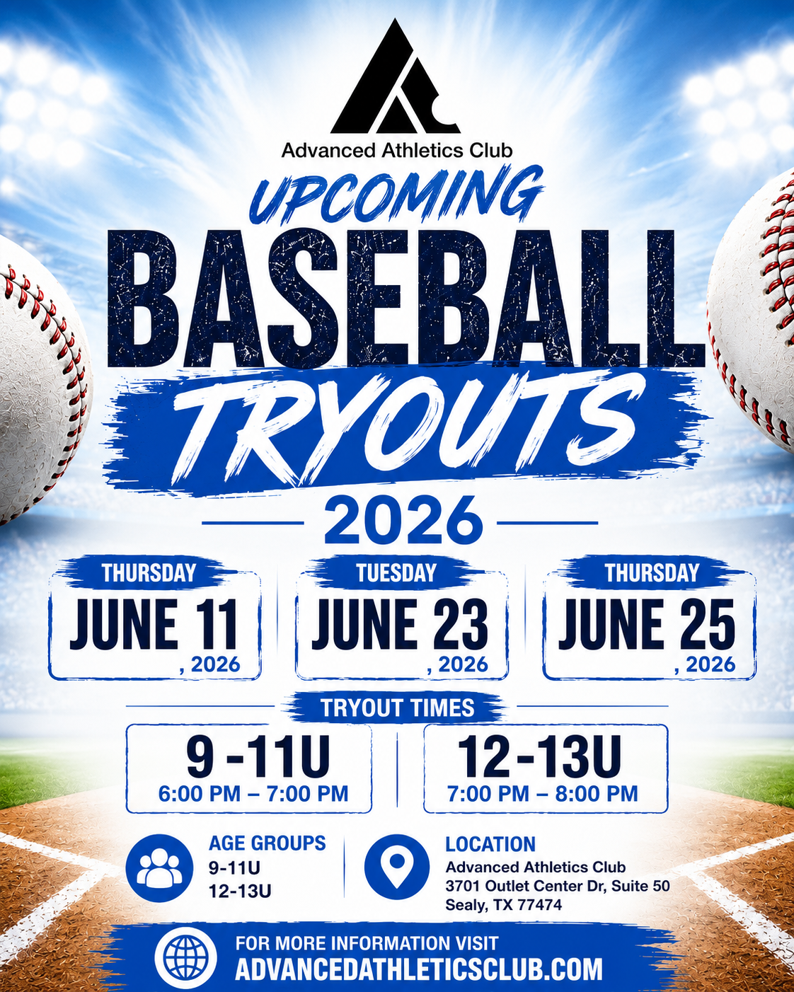 Upcoming Baseball Tryouts 2026