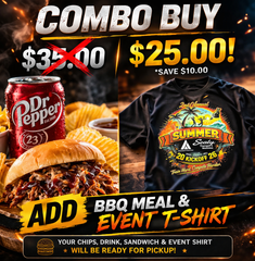 BONUS BUY: BBQ Meal + Event T-Shirt Bundle