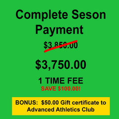 2024 Fall Volleyball Club Complete Season Payment SAVE 100.00!