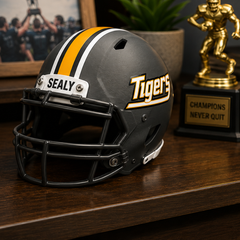 Sealy Tigers custom 3D printed mini football helmet